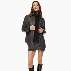 Aritzia Wilfred Ganna Vegan Leather Grey Size S